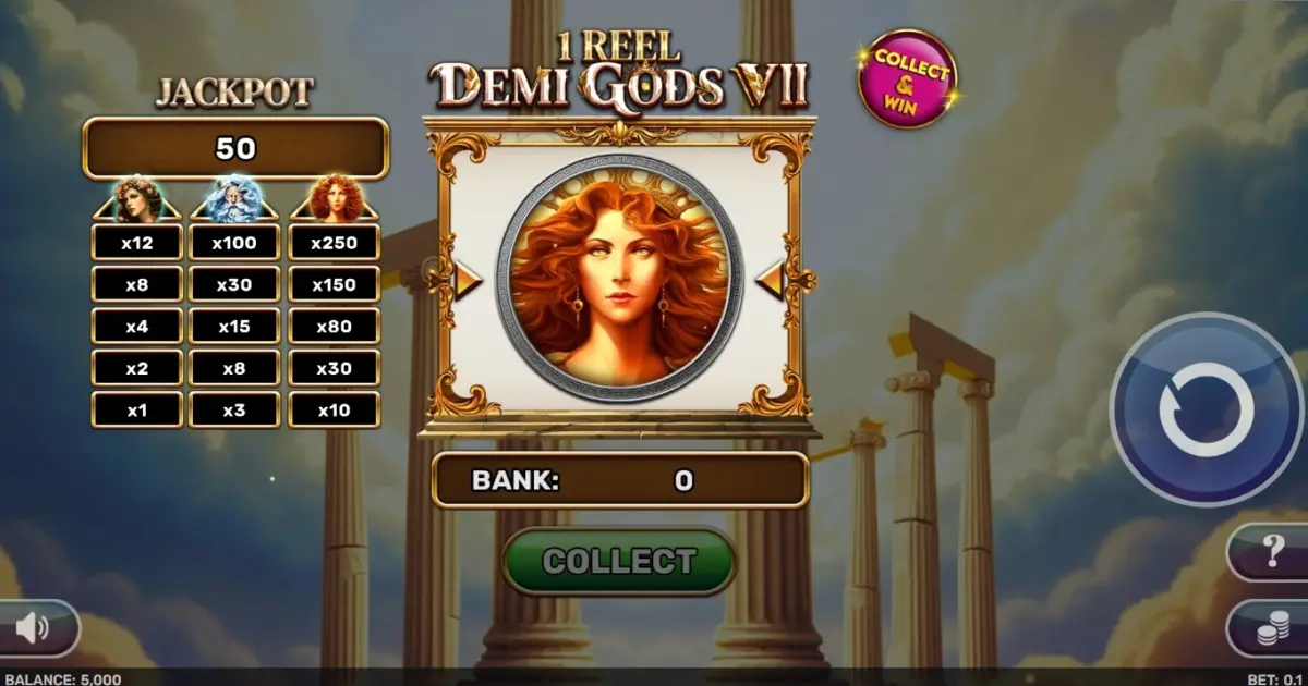 1 Reel – Demi Gods 7 Slot — screenshot