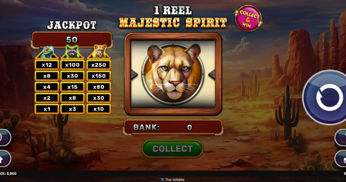 1 Reel – Majestic Spirit Slot — screenshot