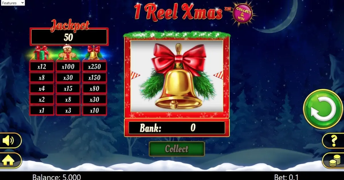 1 Reel Xmas Slot — screenshot