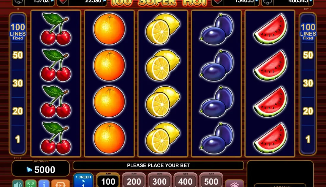 100 Super Hot Slot — screenshot