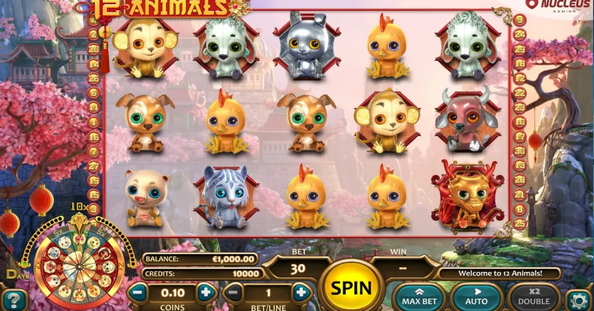 12 Animals Slot — screenshot