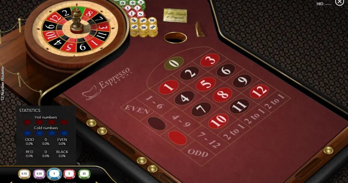 12 Number Roulette (Espresso) — screenshot