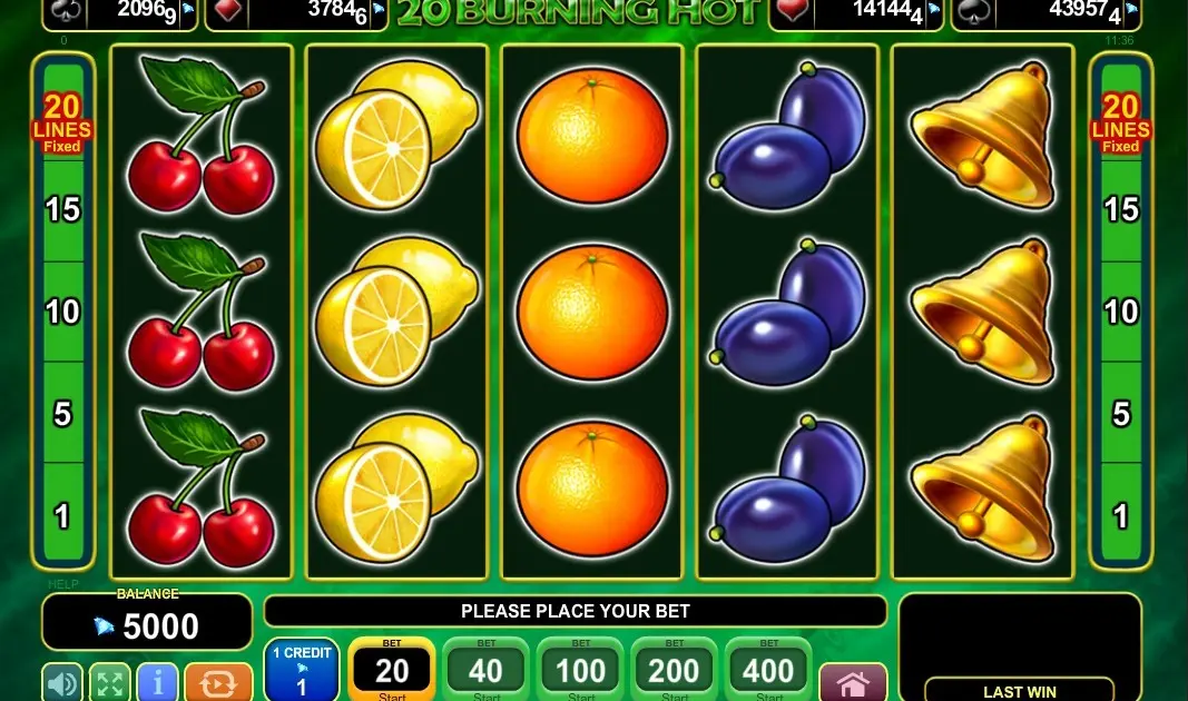 20 Burning Hot Slot — screenshot