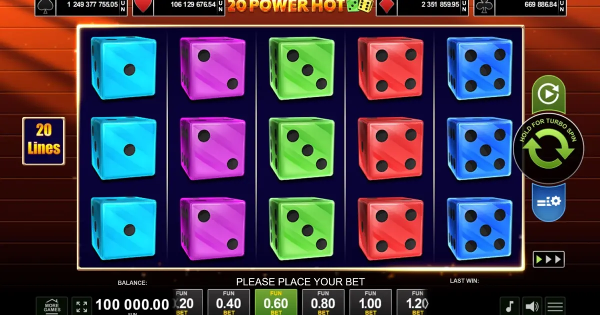 20 Power Hot Dice Slot — screenshot