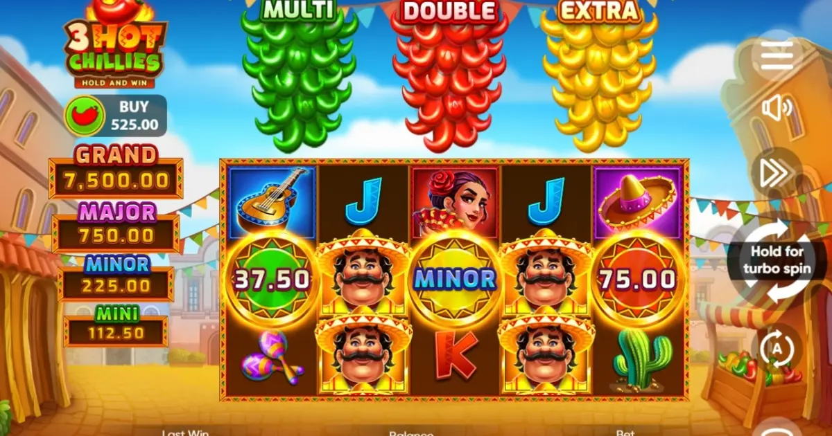 3 Hot Chillies Slot — screenshot