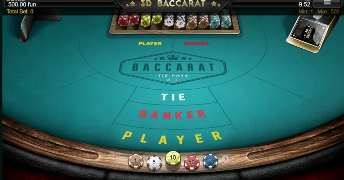 3D Baccarat — screenshot