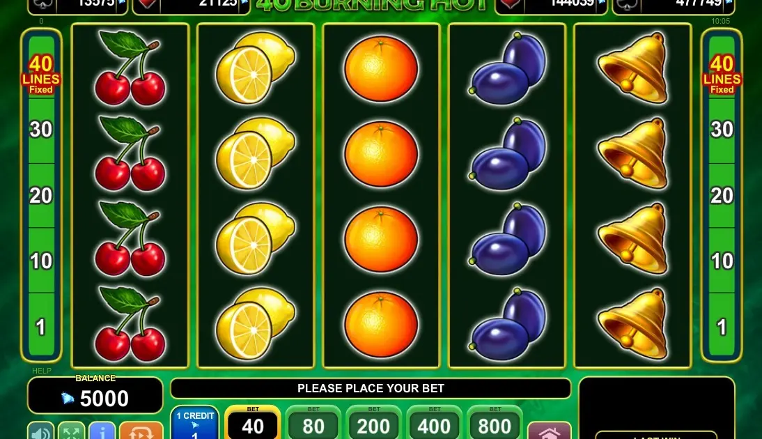 40 Burning Hot Slot — screenshot