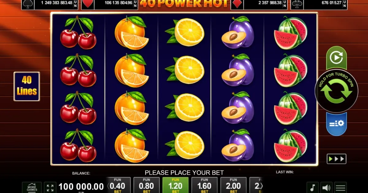 40 Power Hot Slot — screenshot