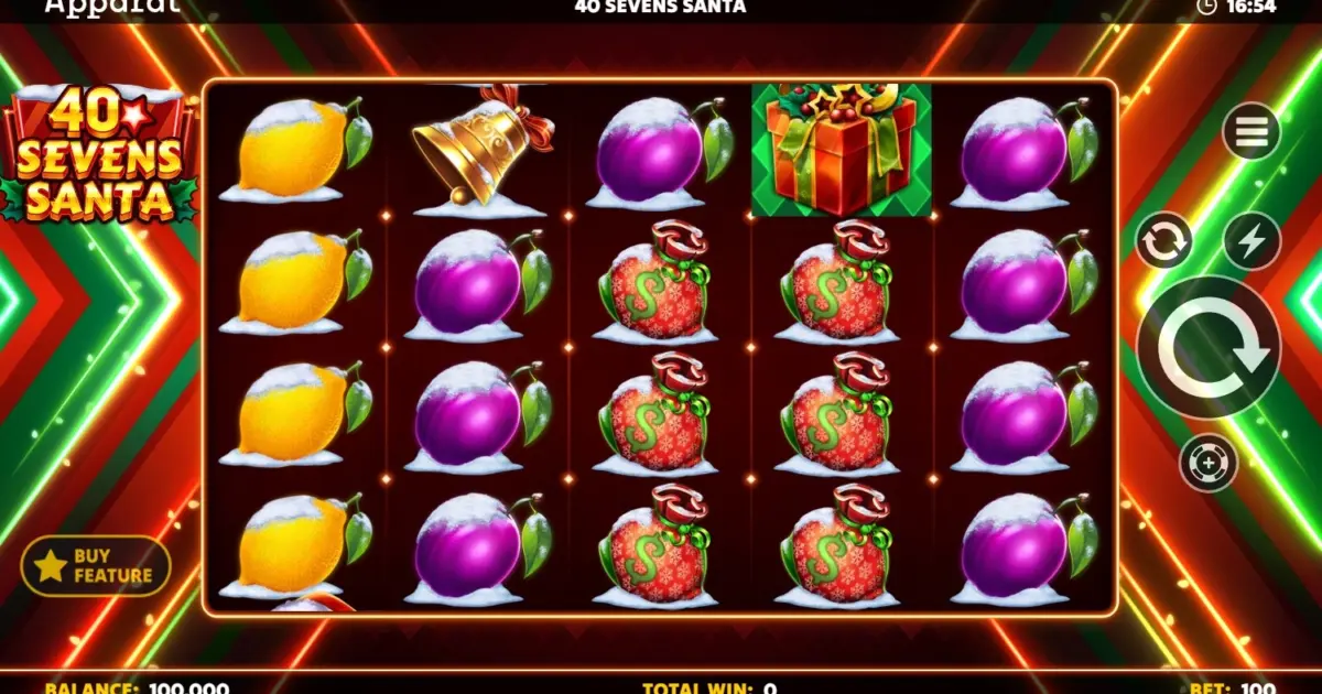 40 Sevens Santa Slot — screenshot
