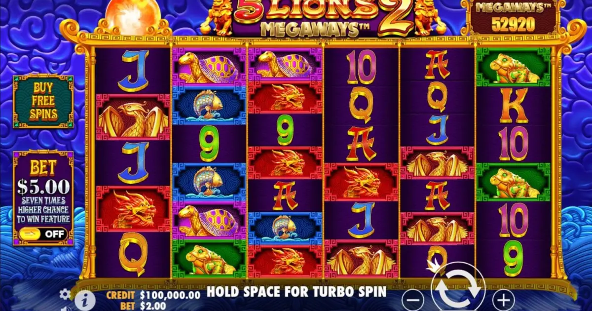 5 Lions Megaways 2 — screenshot
