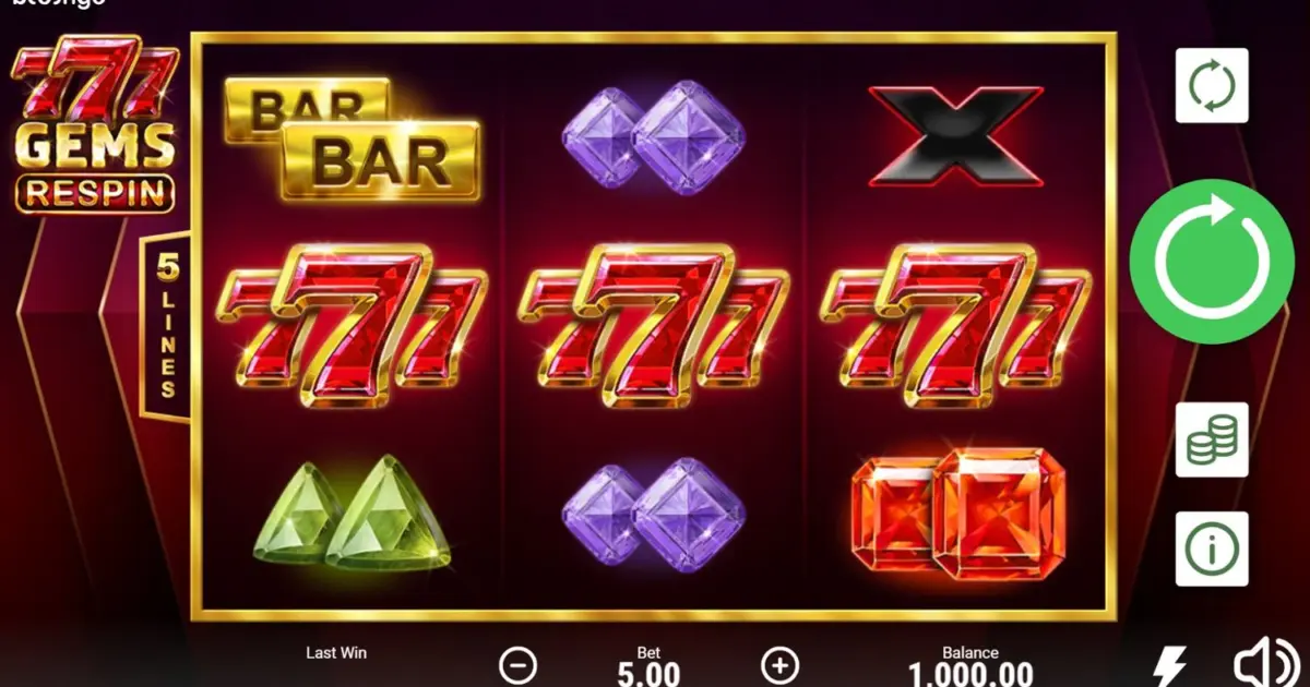 777 Gems Respin Slot — screenshot