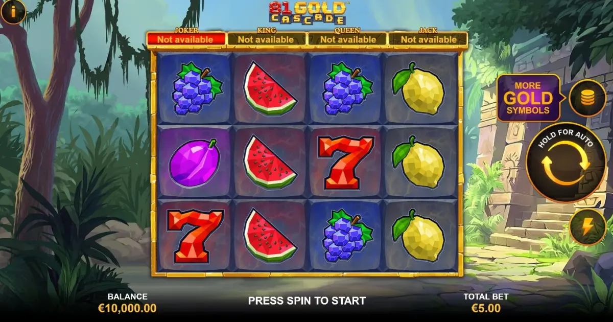 81 Gold Cascade Slot — screenshot