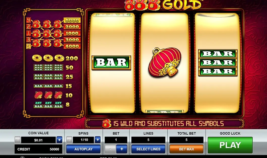 888 Gold Slot — screenshot