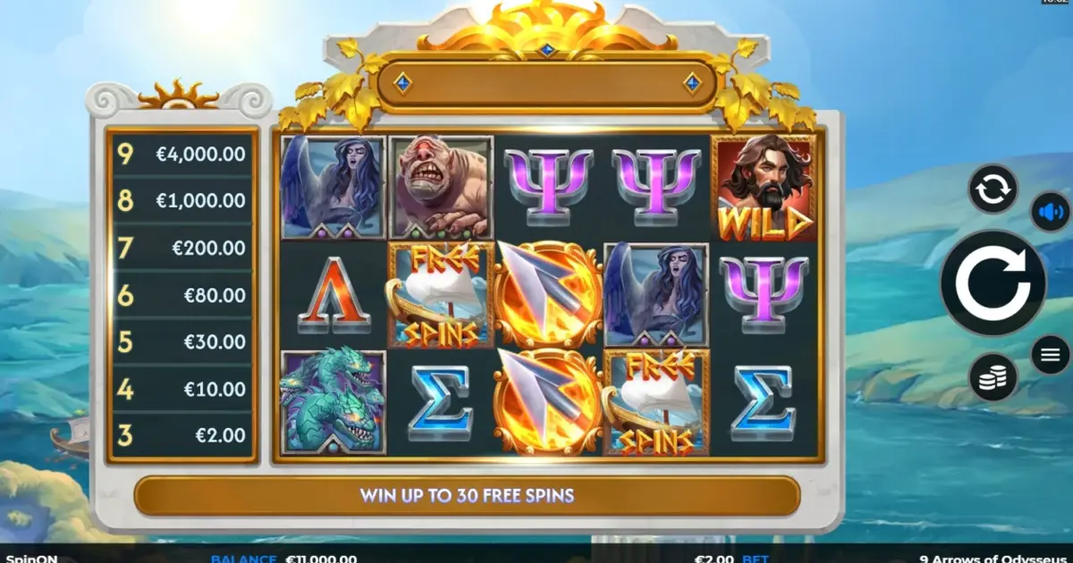 9 Arrows of Odysseus Slot — screenshot