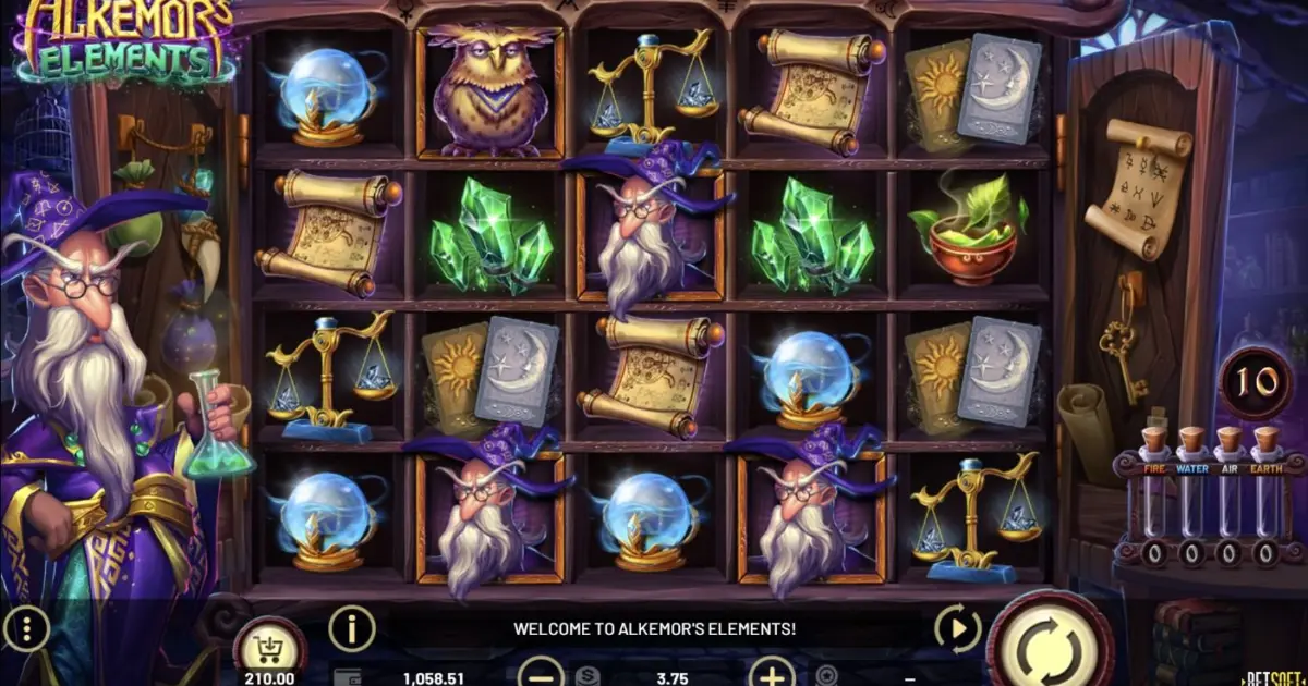 Alkemor’s Elements Slot — screenshot