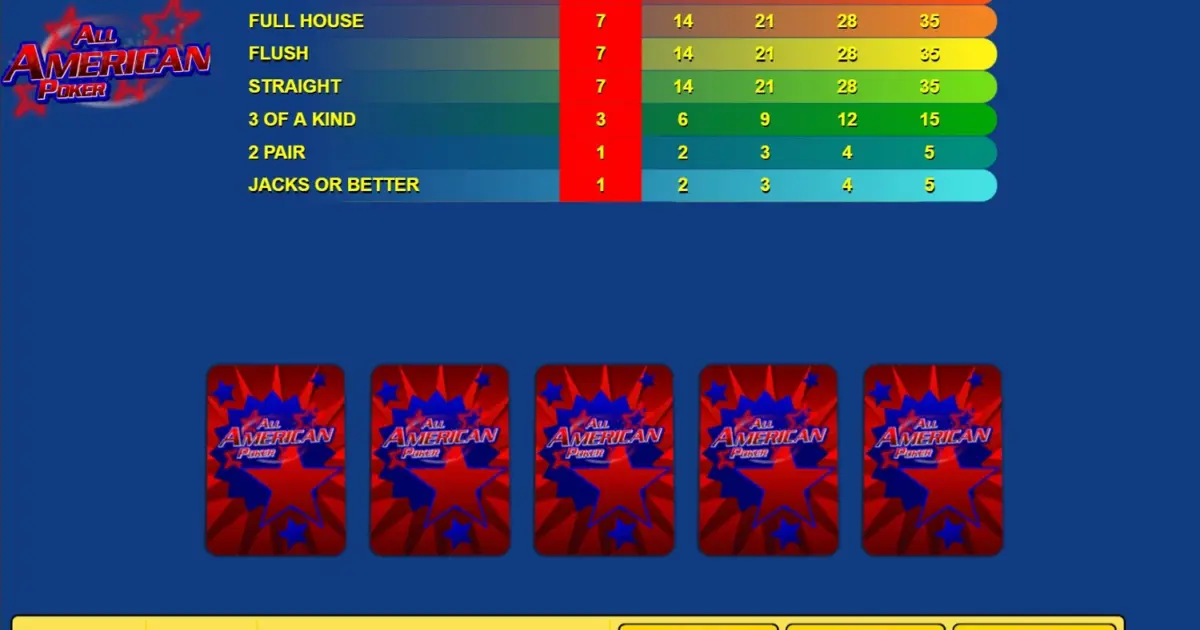 All American Poker — screenshot
