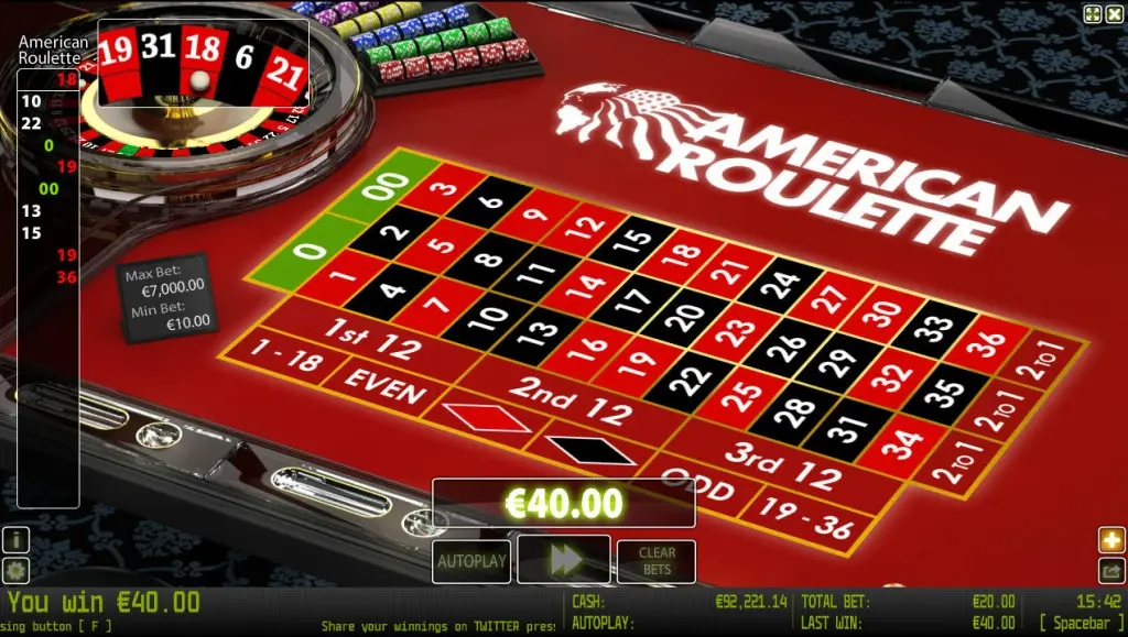 American Roulette Privee — screenshot