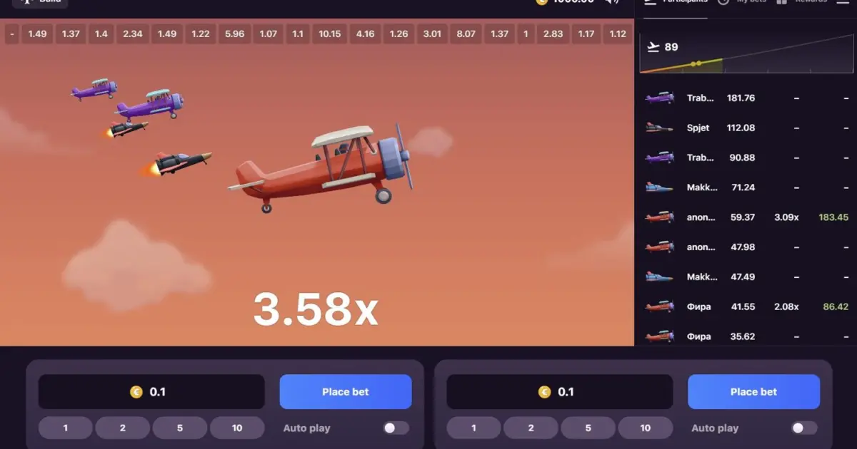 Aviatrix Crash Game — screenshot