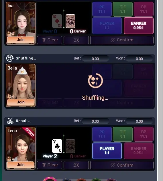 Baccarat Babes — screenshot