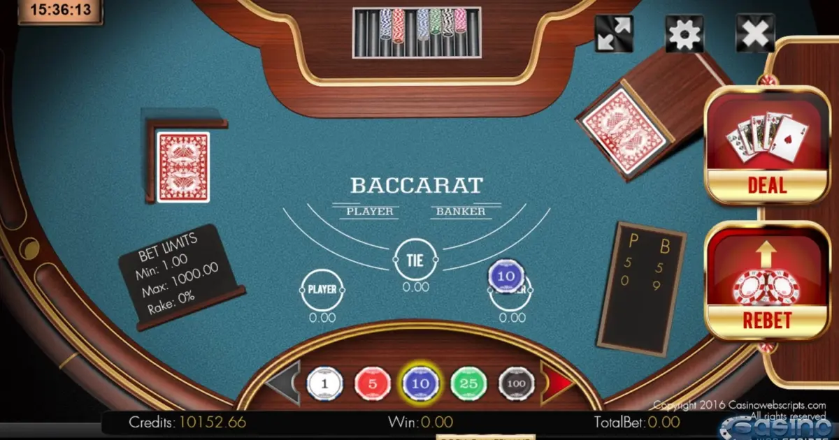 Baccarat (Casino Web Scripts) — screenshot