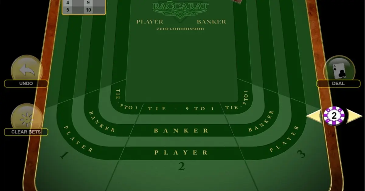 Baccarat Zero Commission — screenshot