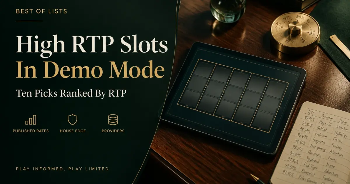 Best High RTP Slots to Try in Demo Mode