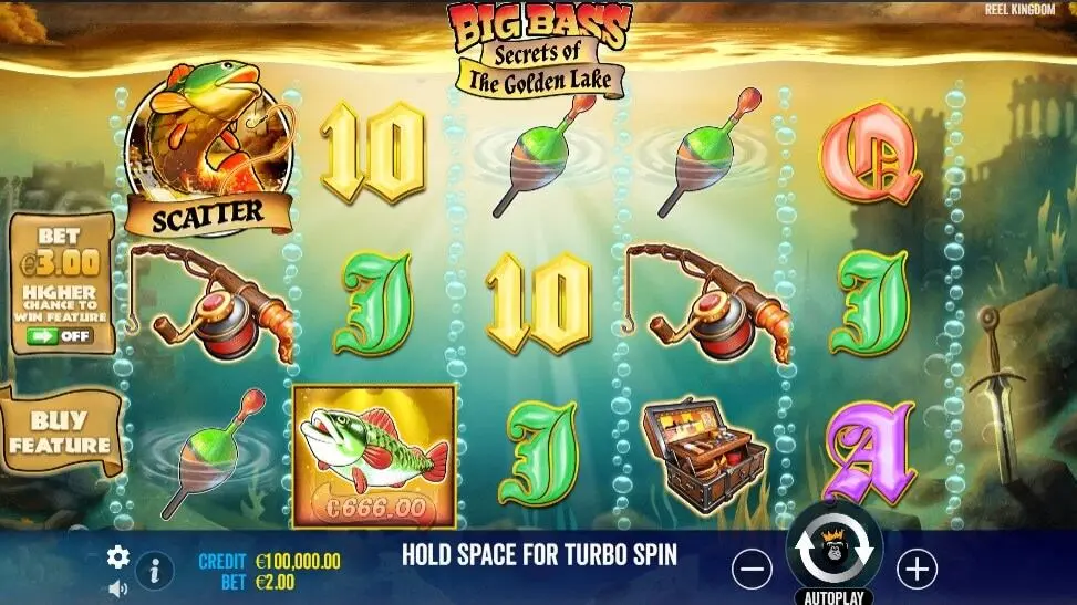 Big Bass Secrets of the Golden Lake Slot — screenshot