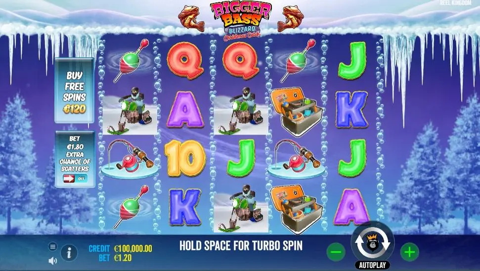 Bigger Bass Blizzard: Christmas Catch Slot — screenshot