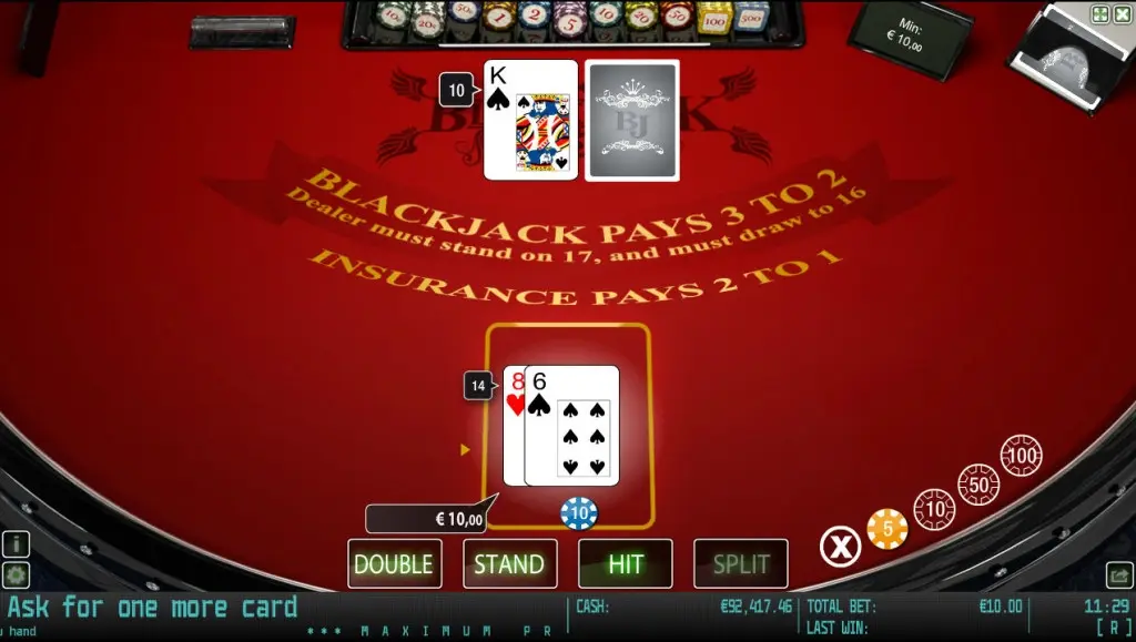 Black Jack Single Privee Blackjack — screenshot