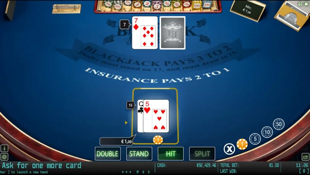 Black Jack Single Pro Blackjack — screenshot