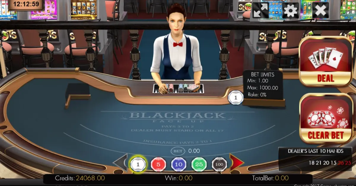 BlackJack 21 FaceUp 3D Dealer — screenshot