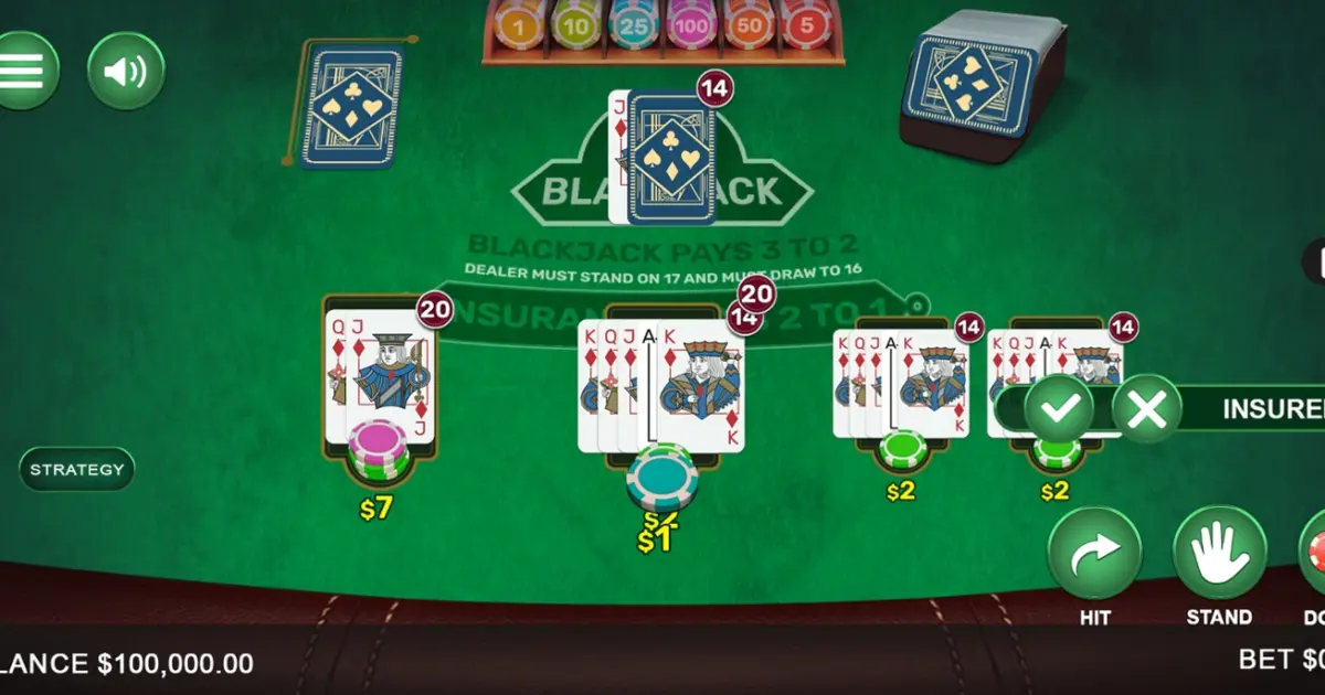Blackjack (BeGames) — screenshot