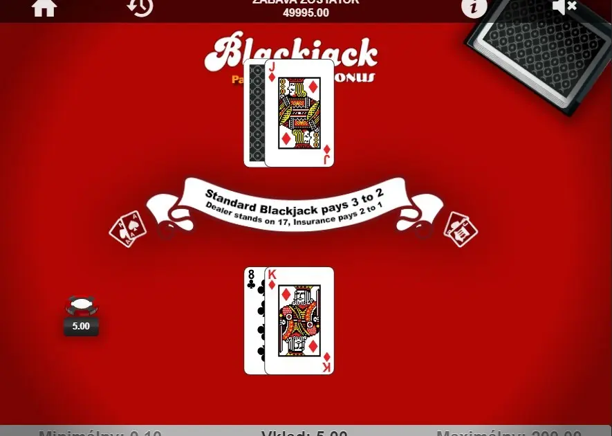 Blackjack Bonus — screenshot