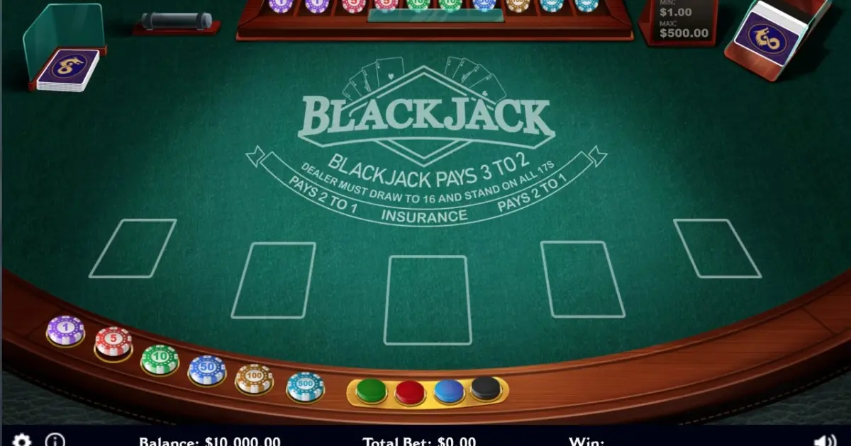 Blackjack (Dragon Gaming) — screenshot