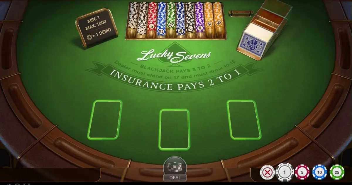 Blackjack Lucky Sevens (Evoplay) — screenshot