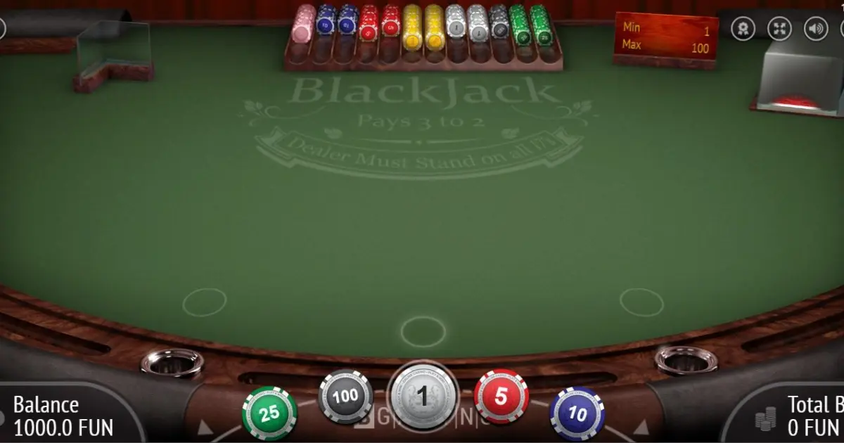 Blackjack MH (BGaming) — screenshot