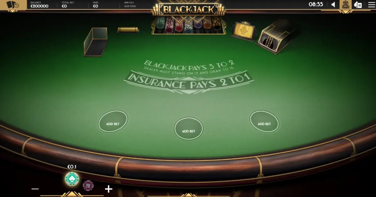 Blackjack Multihand (Gaming Corp) — screenshot
