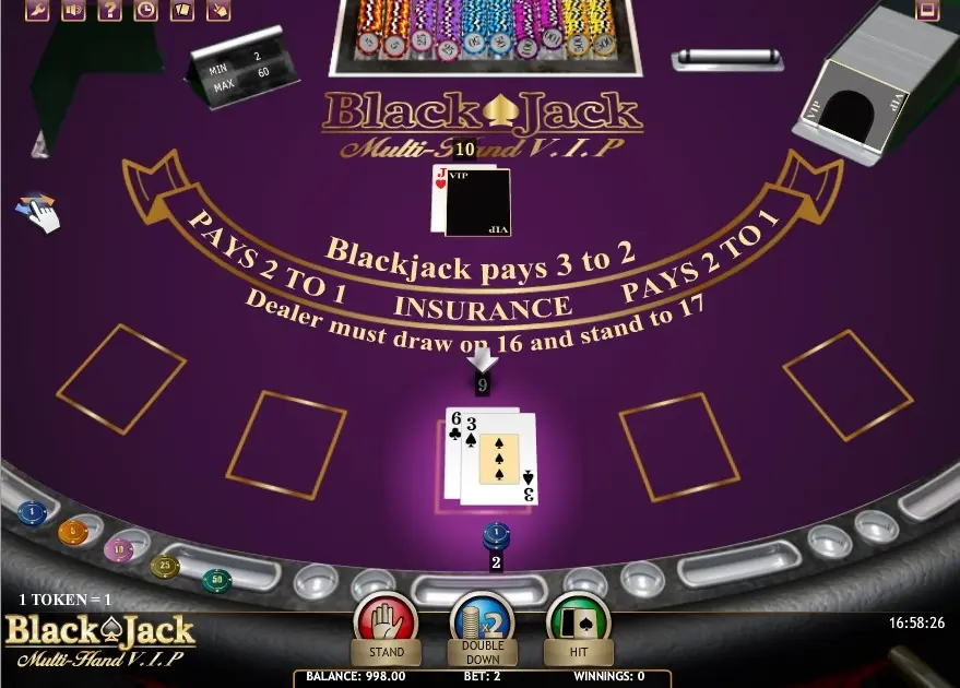 Blackjack Multihand VIP — screenshot