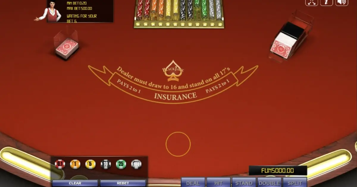 Blackjack Six Deck (Urgent Games) — screenshot