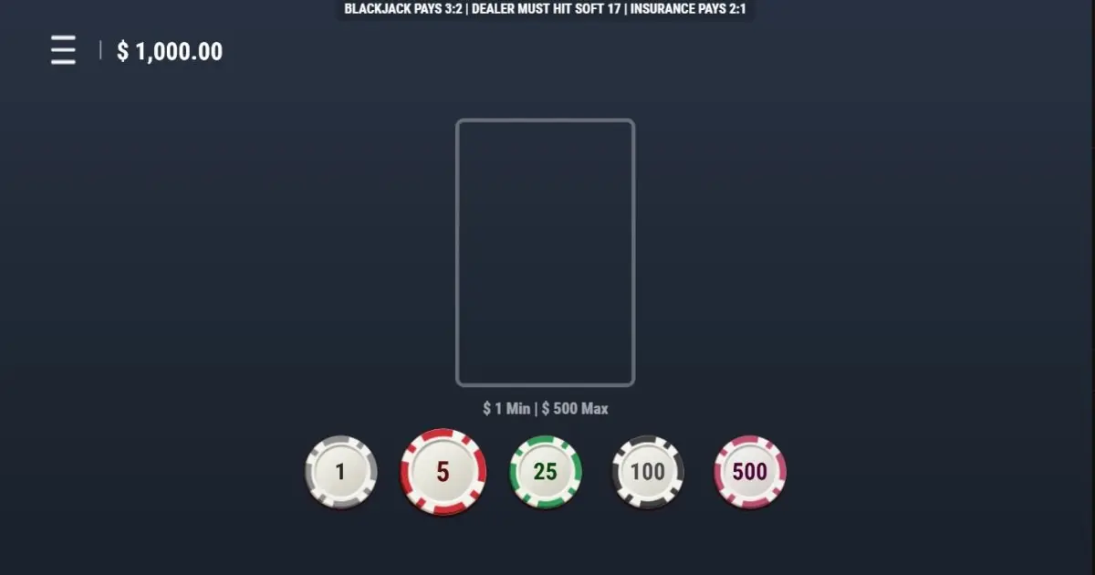 Blackjack (Woohoo) — screenshot