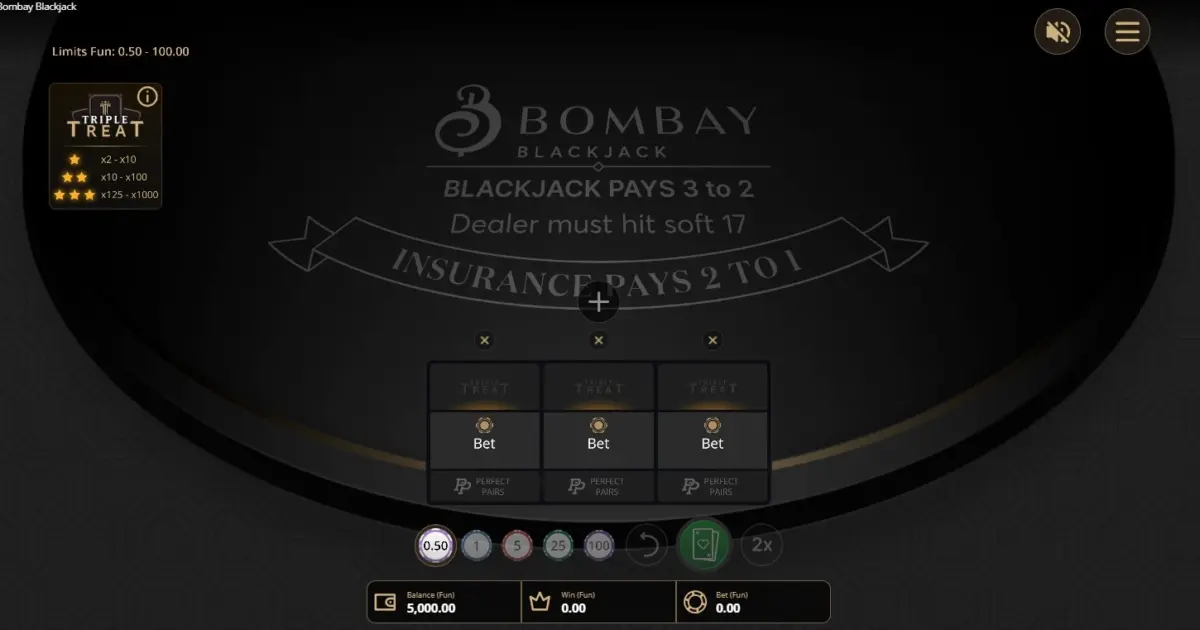 Bombay Blackjack — screenshot
