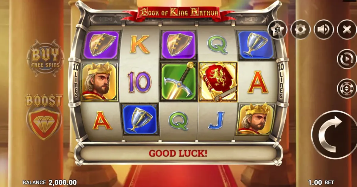 Book of King Arthur Slot — screenshot