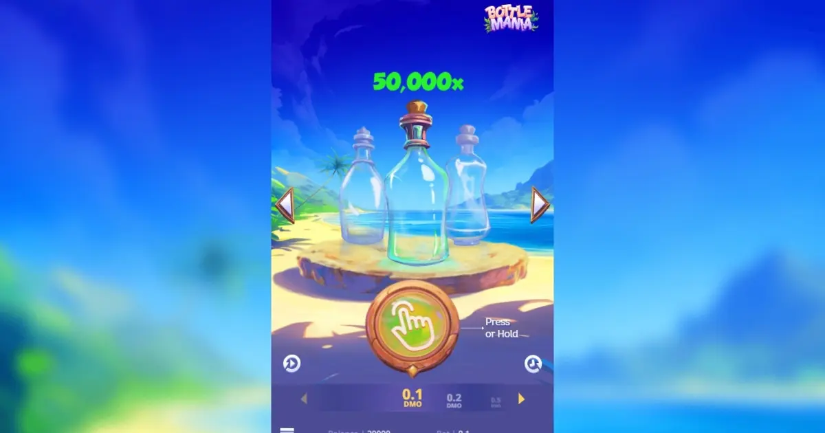 Bottle Mania Crash Game — screenshot