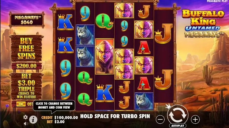 Buffalo King Untamed Megaways — screenshot