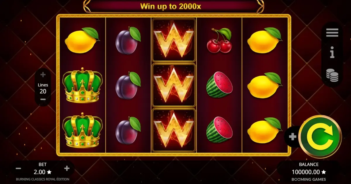 Burning Classics Royal Edition Slot — screenshot