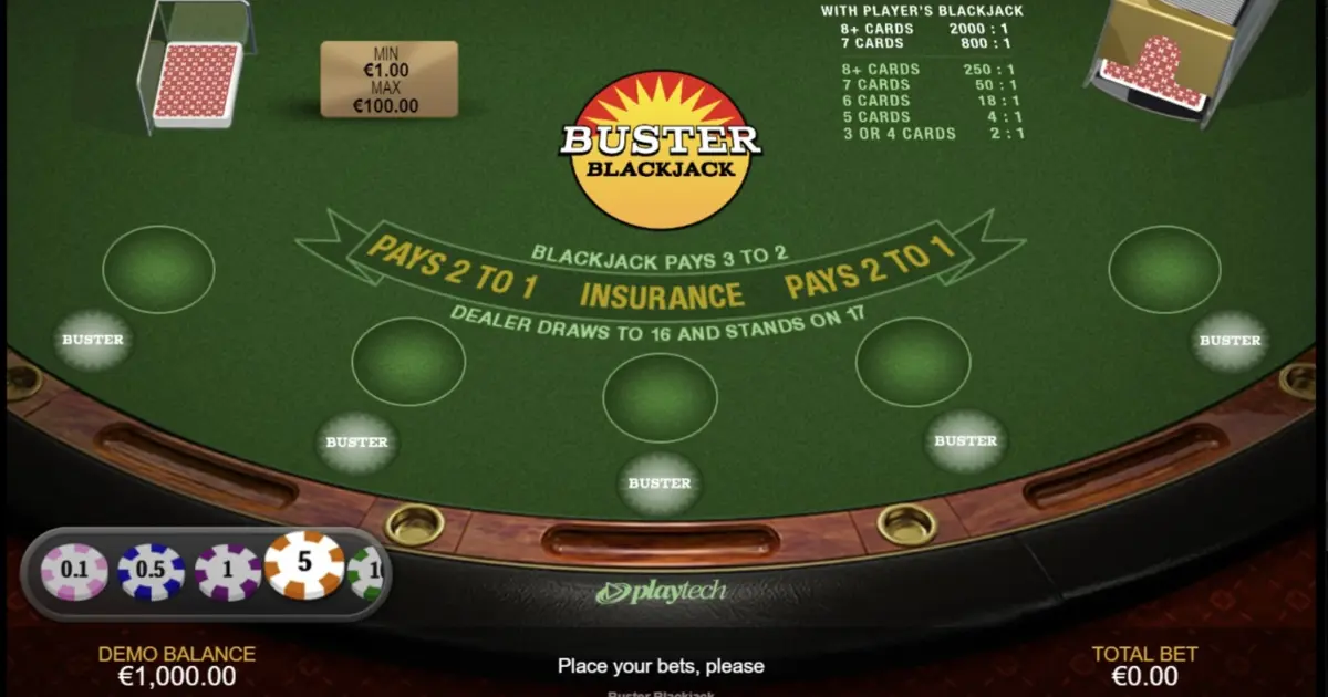 Buster Blackjack — screenshot