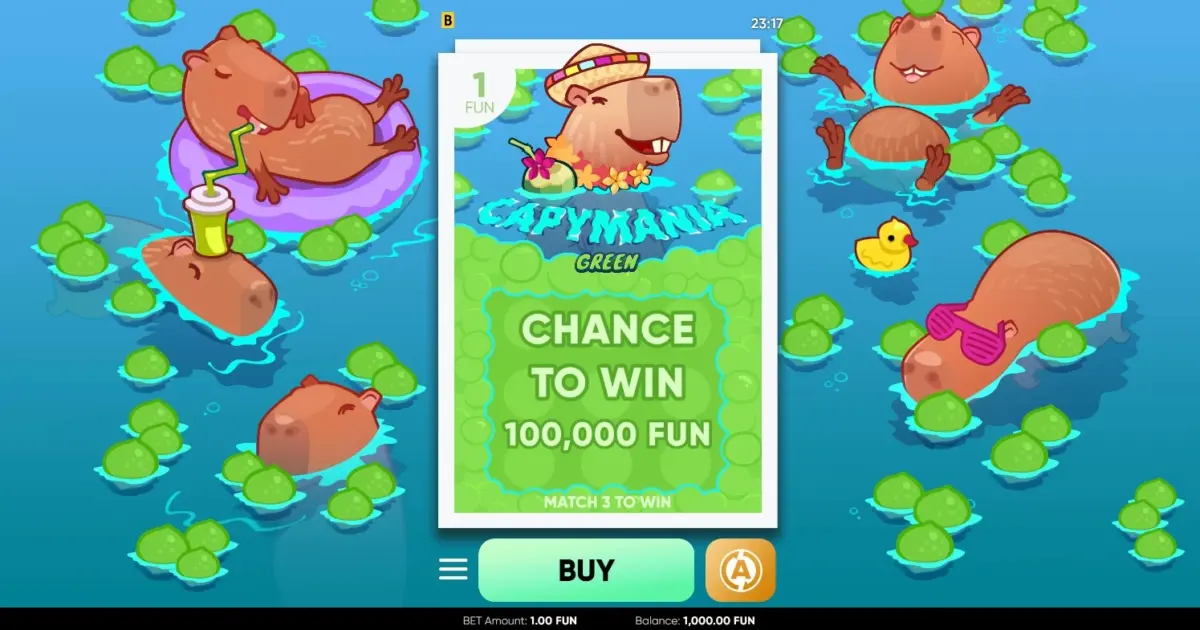 Capymania Green Scratch Card — screenshot