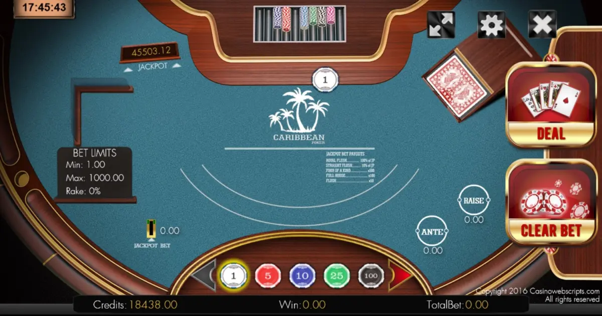 Caribbean Poker — screenshot