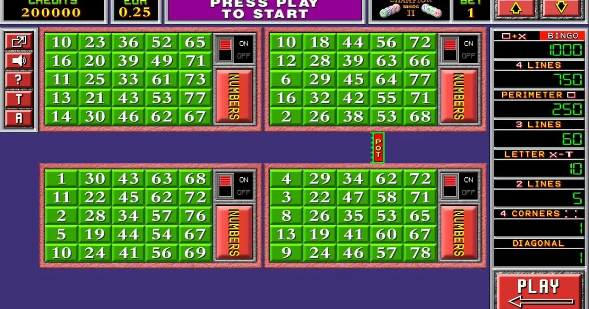 Champion Bingo II — screenshot