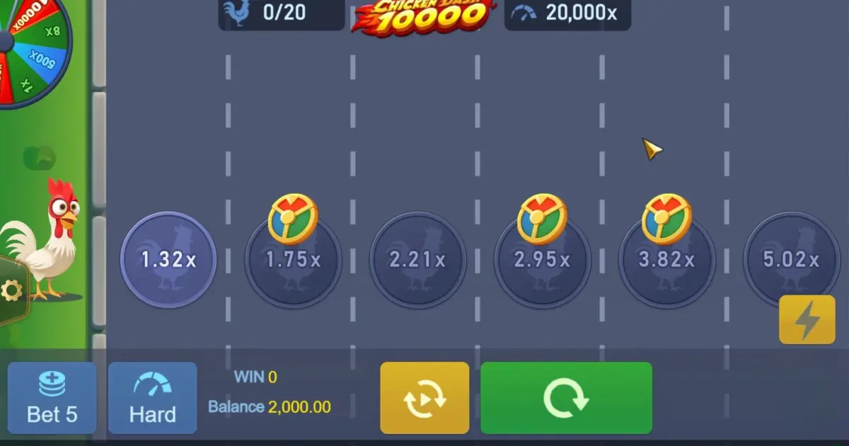 Chicken Dash 10000 Crash Game — screenshot